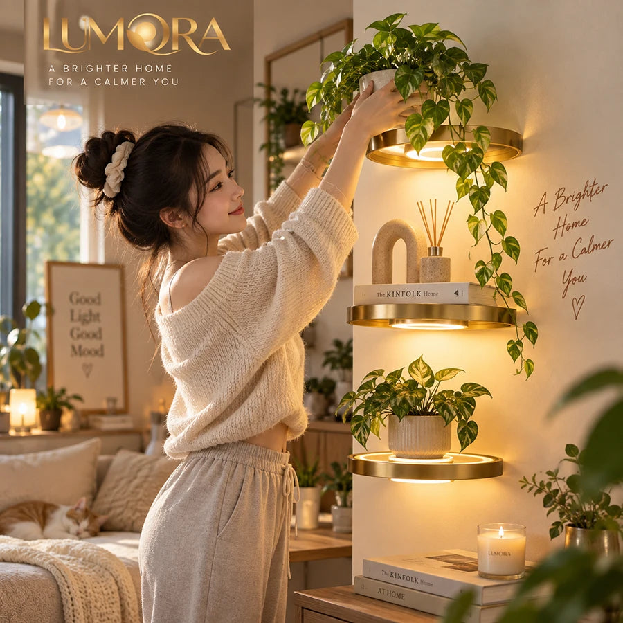 Lumora™ Illuminated Floating Shelf