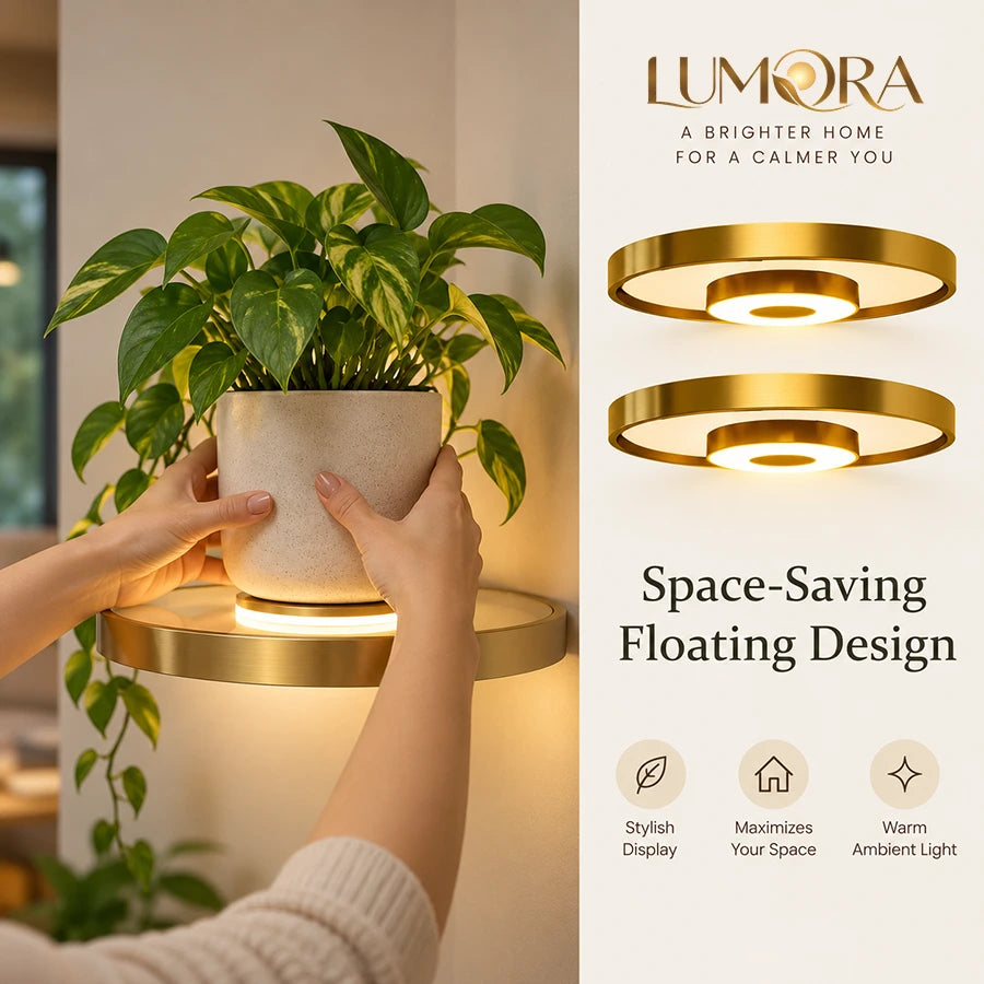 Lumora™ Illuminated Floating Shelf